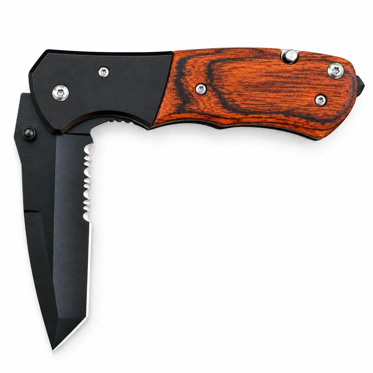 Personalized Pocket Knife, Groomsmen & Father's Day Gift, shown with your engraving in place